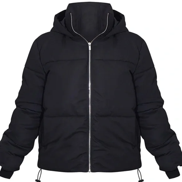 Black PLT Puffer coat - Picture 2 of 3